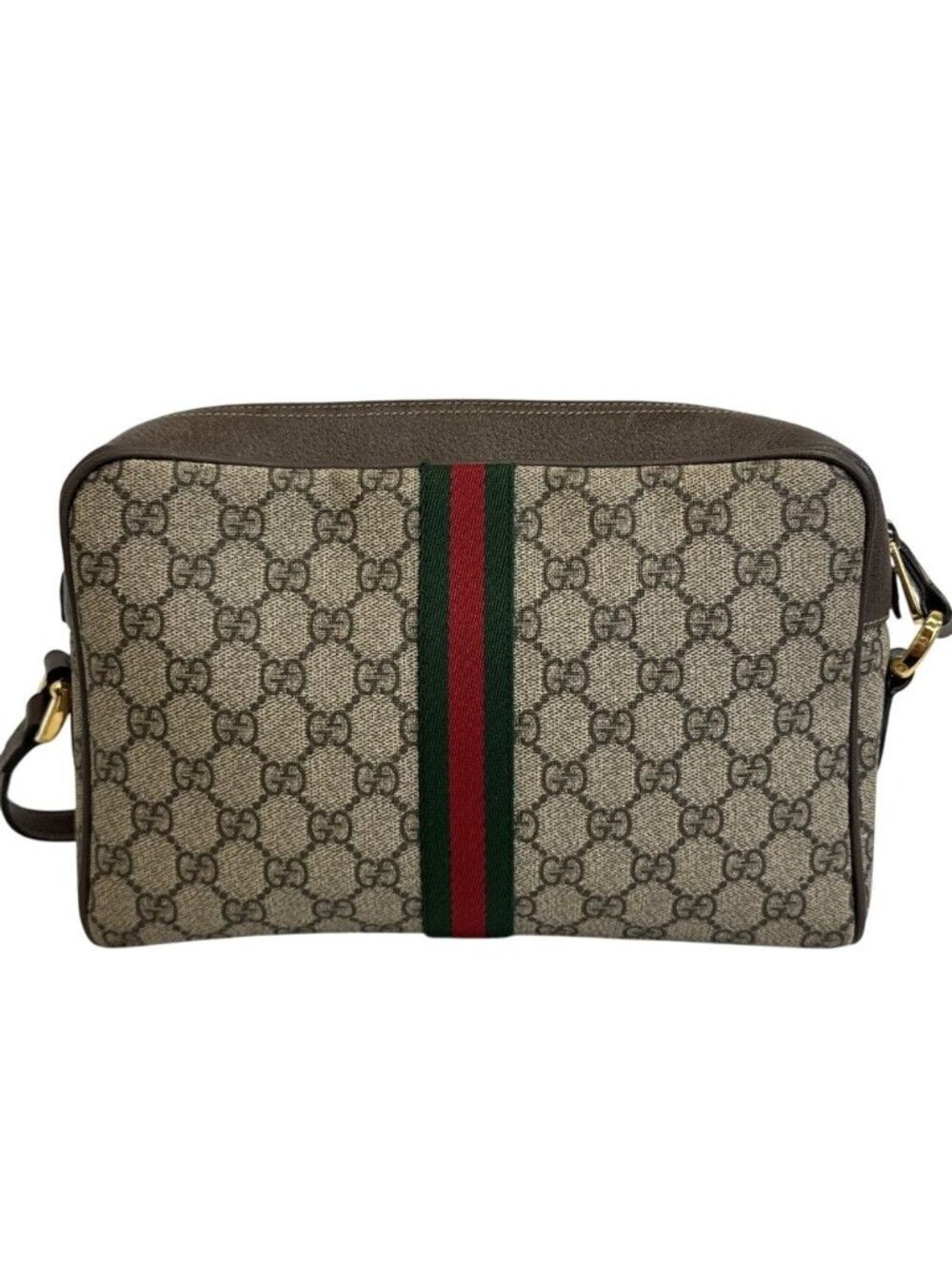 Gucci GG Supreme Shoulder Bag Brown